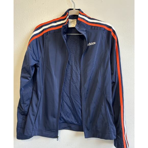 VTG Y2K Adidas 3 Stripe Jacket Trefoil Track Blue Orange FL GATORS Satin Women S - Picture 11 of 13